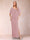 Sheath/Column Chiffon V-Neck Half Sleeves Mother of the Bride Dresses with Split Side