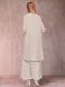 A-Line/Princess Scoop 3/4 Sleeves 2 Pieces Mother of the Bride Dress with Ruffles & Jacket