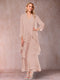 A-Line/Princess Scoop 3/4 Sleeves 2 Pieces Mother of the Bride Dress with Ruffles & Jacket