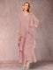 A-Line/Princess Scoop 3/4 Sleeves 2 Pieces Mother of the Bride Dress with Ruffles & Jacket
