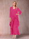 A-Line/Princess Scoop 3/4 Sleeves 2 Pieces Mother of the Bride Dress with Ruffles & Jacket