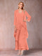 A-Line/Princess Scoop 3/4 Sleeves 2 Pieces Mother of the Bride Dress with Ruffles & Jacket