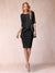 Sheath/Column Scoop Half Sleeves 2 Pieces Mother of the Bride Dress with Applique