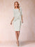 Sheath/Column Scoop Half Sleeves 2 Pieces Mother of the Bride Dress with Applique