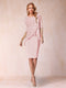 Sheath/Column Scoop Half Sleeves 2 Pieces Mother of the Bride Dress with Applique