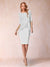 Sheath/Column Scoop Half Sleeves 2 Pieces Mother of the Bride Dress with Applique