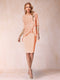Sheath/Column Scoop Half Sleeves 2 Pieces Mother of the Bride Dress with Applique