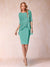 Sheath/Column Scoop Half Sleeves 2 Pieces Mother of the Bride Dress with Applique