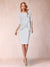 Sheath/Column Scoop Half Sleeves 2 Pieces Mother of the Bride Dress with Applique