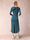 Sheath/Column V-Neck Half Sleeves Mother of the Bride Dresses with Ruffles