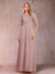 A-Line/Princess Scoop Long Sleeves Mother of the Bride Dresses with Applique