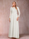 A-Line/Princess Scoop Long Sleeves Mother of the Bride Dresses with Applique