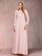 A-Line/Princess Scoop Long Sleeves Mother of the Bride Dresses with Applique