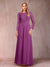 A-Line/Princess Scoop Long Sleeves Mother of the Bride Dresses with Applique