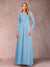 A-Line/Princess Scoop Long Sleeves Mother of the Bride Dresses with Applique