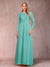 A-Line/Princess Scoop Long Sleeves Mother of the Bride Dresses with Applique
