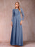 A-Line/Princess Scoop Long Sleeves Mother of the Bride Dresses with Applique