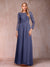 A-Line/Princess Scoop Long Sleeves Mother of the Bride Dresses with Applique