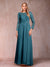 A-Line/Princess Scoop Long Sleeves Mother of the Bride Dresses with Applique