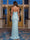 Sheath/Column Halter Sleeveless Evening Dresses with Split Side & Sequins
