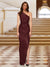 Sheath/Column One-Shoulder Sleeveless Evening Dresses with Split Side