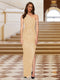 Sheath/Column One-Shoulder Sleeveless Evening Dresses with Split Side