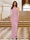 Sheath/Column One-Shoulder Sleeveless Evening Dresses with Split Side