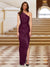 Sheath/Column One-Shoulder Sleeveless Evening Dresses with Split Side