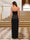 Sheath/Column Strapless Sleeveless Christmas Dresses with Split Side