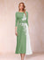 A-Line/Princess Scoop 3/4 Sleeves Mother of the Bride Dresses with Applique