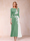A-Line/Princess Scoop 3/4 Sleeves Mother of the Bride Dresses with Applique