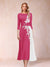 A-Line/Princess Scoop 3/4 Sleeves Mother of the Bride Dresses with Applique