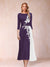 A-Line/Princess Scoop 3/4 Sleeves Mother of the Bride Dresses with Applique