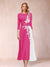 A-Line/Princess Scoop 3/4 Sleeves Mother of the Bride Dresses with Applique