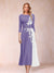 A-Line/Princess Scoop 3/4 Sleeves Mother of the Bride Dresses with Applique