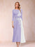 A-Line/Princess Scoop 3/4 Sleeves Mother of the Bride Dresses with Applique