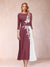 A-Line/Princess Scoop 3/4 Sleeves Mother of the Bride Dresses with Applique