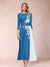 A-Line/Princess Scoop 3/4 Sleeves Mother of the Bride Dresses with Applique