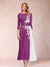 A-Line/Princess Scoop 3/4 Sleeves Mother of the Bride Dresses with Applique