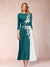 A-Line/Princess Scoop 3/4 Sleeves Mother of the Bride Dresses with Applique