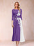 A-Line/Princess Scoop 3/4 Sleeves Mother of the Bride Dresses with Applique