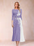 A-Line/Princess Scoop 3/4 Sleeves Mother of the Bride Dresses with Applique