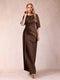 Sheath/Column Scoop Half Sleeves Mother of the Bride Dresses with Ruched