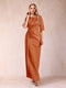 Sheath/Column Scoop Half Sleeves Mother of the Bride Dresses with Ruched