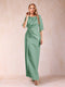 Sheath/Column Scoop Half Sleeves Mother of the Bride Dresses with Ruched