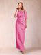 Sheath/Column Scoop Half Sleeves Mother of the Bride Dresses with Ruched