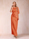 Sheath/Column Scoop Half Sleeves Mother of the Bride Dresses with Ruched