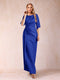 Sheath/Column Scoop Half Sleeves Mother of the Bride Dresses with Ruched