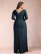 Sheath/Column Scoop Half Sleeves Plus Size Mother of the Bride Dresses with Ruched