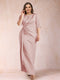 Sheath/Column Scoop Half Sleeves Plus Size Mother of the Bride Dresses with Ruched